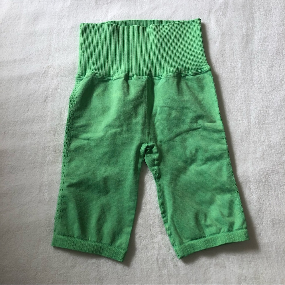 Free People Green Bike Shorts